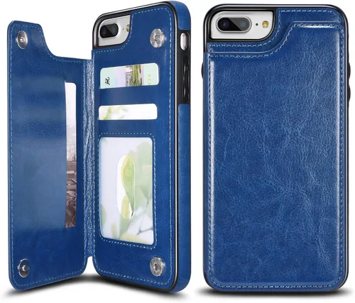 Miniatura 9 de Funda de piel tipo cartera para iPhone con (dos cierres magnéticos), (ranuras para tarjetas) función atril