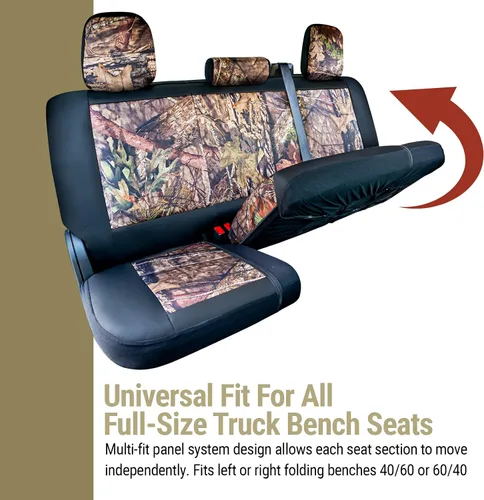 Miniatura 4 de Fundas de asiento Mossy Oak Break-up Country de alta resistencia para asientos delanteros; Se ajusta a camionetas o SUV de tamaño completo; Incluye