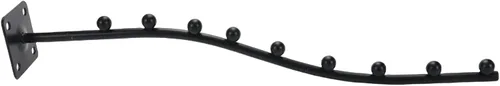 Miniatura 4 de 4 piezas de percha ondulada en cascada para montaje en pared, perchero para ropa, trajes, 9 cuentas, gancho de exhibición de ropa con tornillos