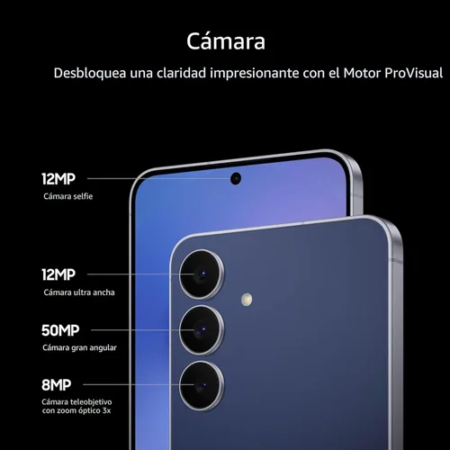 Miniatura 4 de Samsung Galaxy S25 FE teléfono celular (2025), 256GB AI Smartphone, Android desbloqueado, pantalla grande, batería de 4900mAh, cámara de alta Azul