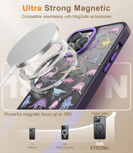 Miniatura 176 de Goodon para iPhone 15 Pro Max con protector de pantalla de privacidad, compatible con Magsafe, funda translúcida mate a prueba de golpes - Linda