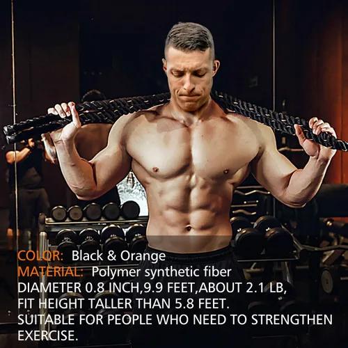 Miniatura 7 de Cuerdas de Salto Pesadas para Fitness 2LB/3LB/5LB, Cuerda de Salto Pesada para Adultos, Cuerda de Ejercicio para Hombres y Mujeres, Entrenamiento