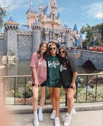 Miniatura 3 de KIDDAD Magical Shirt for Women Castle Graphic Magic Kingdom Tshirt Family Vacation Tee Short Sleeve Tops