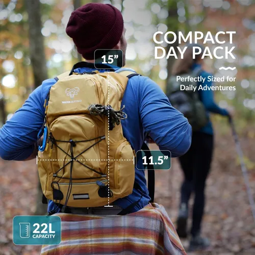 Miniatura 5 de Mochila de Hidratación Water Buffalo - Mochila de Senderismo Sherpa 22L con Vejiga de Agua - Mochila de Agua para Senderismo con Cremalleras