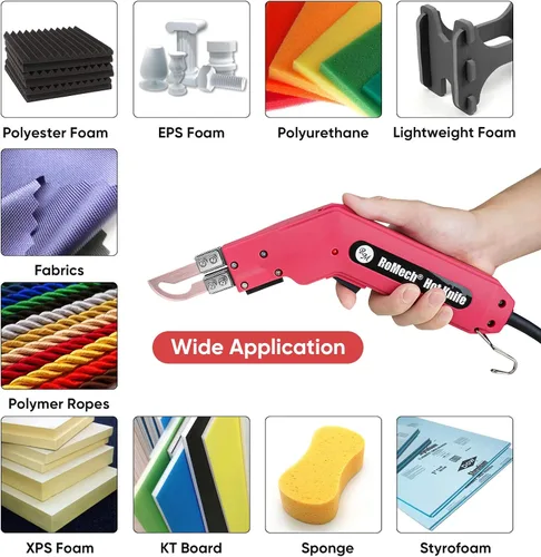 Miniatura 5 de ROMECH Foam Cutter Pro Cuchillo Eléctrico Caliente, Kit de Herramientas de Corte de Espuma de Poliestireno de 100W - con Estuche de Servicio Pesado