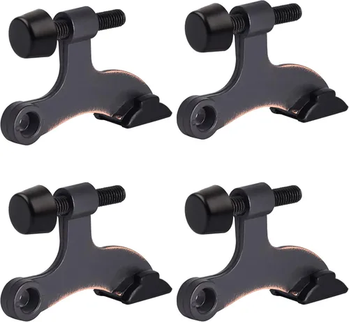 Miniatura 8 de HOMOTEK Paquete de 2 Topes de Puerta con Pasador de Bisagra Negro, Tope de Puerta Ajustable de Lujo Resistente de 2-1/2"x1-3/4", con Puntas