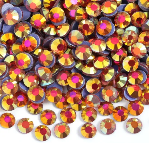 Miniatura 28 de 6000 diamantes de imitación termoadhesivos a granel, diamantes de imitación azules para ropa de manualidades, cristales termoadhesivos para Zafiro