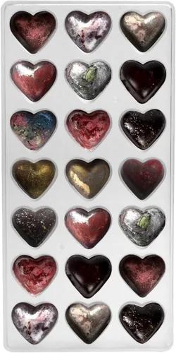 Miniatura 10 de Funshowcase Rosa, corazón, cúpula, diamante, forma ovalada molde de chocolate de plástico 6 piezas Set tamaño de mordida