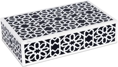 Miniatura 36 de Handicrafts Home Caja de recuerdo decorativa de 8 x 5 – Pequeña caja organizadora con tapa, almacenamiento decorativo Boho, caja de memoria retro
