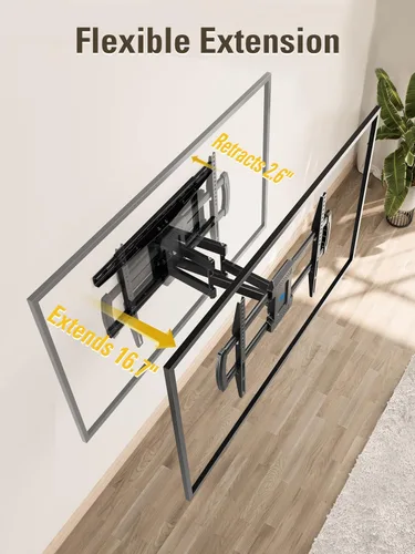 Miniatura 4 de Mounting Dream Soporte de pared para TV para la mayoría de televisores de 42 a 84 pulgadas, soporte de TV premium con certificación UL, movimiento