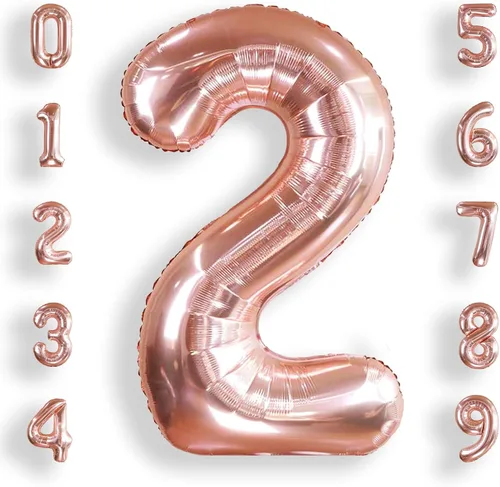 Miniatura 30 de AULE Globos grandes de 40 pulgadas con números 0 azules, globos grandes de números de aluminio, decoraciones de fiesta de cumpleaños de helio