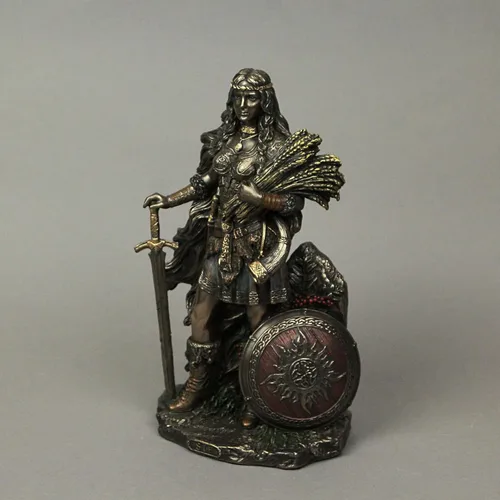 Miniatura 2 de Veronese Design Lady SIF - Escultura de resina de la diosa nórdica de la tierra y de la familia, de 8 5/8 pulgadas, acabado en bronce