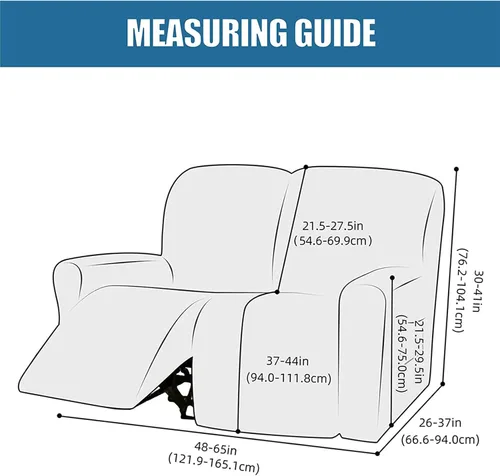 Miniatura 6 de Funda para sofá reclinable de 2/3 plazas, de piel sintética, impermeable, con bolsillo lateral, funda para sillón de masaje, protector de muebles
