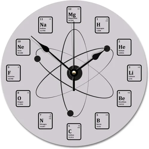 Miniatura 12 de Reloj de pared con aspecto de madera natural, reloj de pared de guitarra acústica, silencioso, redondo, de madera, funciona con pilas, reloj