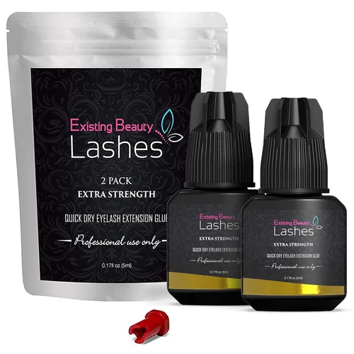 Miniatura 8 de Existing Beauty Lashes - Pegamento de extensión de pestañas profesional extra fuerte para extensiones de pestañas, se seca en 1-2 segundos