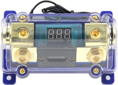 Miniatura 6 de ZOOKOTO Disyuntor digital de 100 A, pantalla LED de audio estéreo para automóvil, voltaje digital, portafusibles ANL en línea, calibre 0, 2, 4