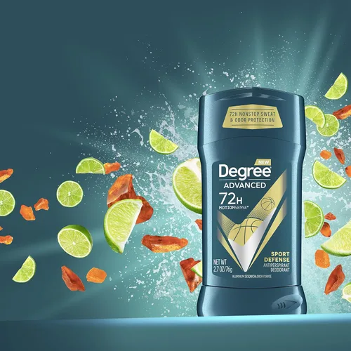 Miniatura 12 de Degree Desodorante Antitranspirante Avanzado para Hombres Protección de 72 Horas Contra el Sudor y el Olor Sport Defense Antitranspirante Para