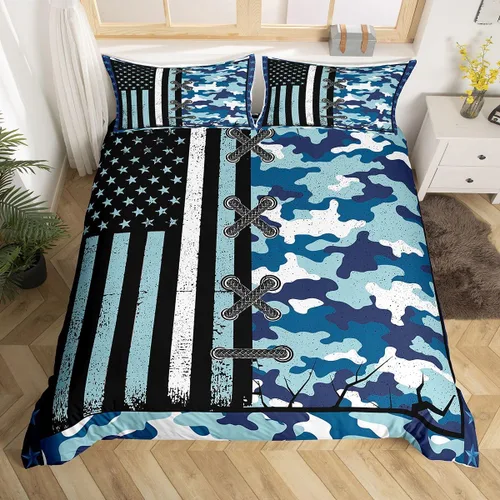 Miniatura 12 de Juego de ropa de cama de oso rústico tamaño individual para mujeres adultas, funda de edredón con estampado de oso salvaje y animales salvajes