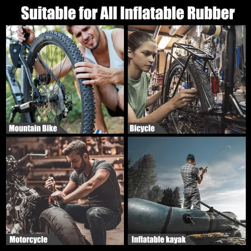 Miniatura 3 de Bike Tire Repair Kit, Bycicle Inner Tube Puncture Patch Kits, Vulcanizing Patches,Glueless Patchs,Lever for Motorcycle BMX Cycling MTB Road Mountain