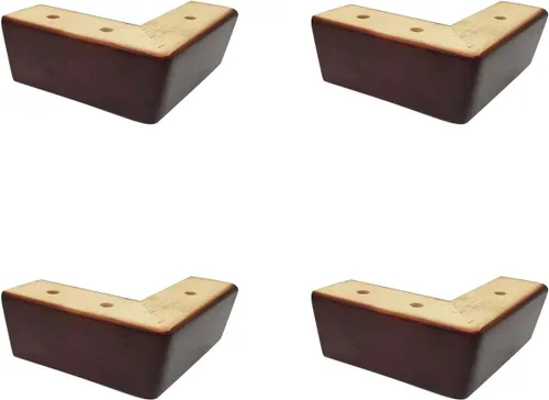 Patas de madera maciza estilo retro con triángulo, patas de sofá, mesa de café, cama, patas de soporte, 3 colores, para mesa de comedor, escritorio,