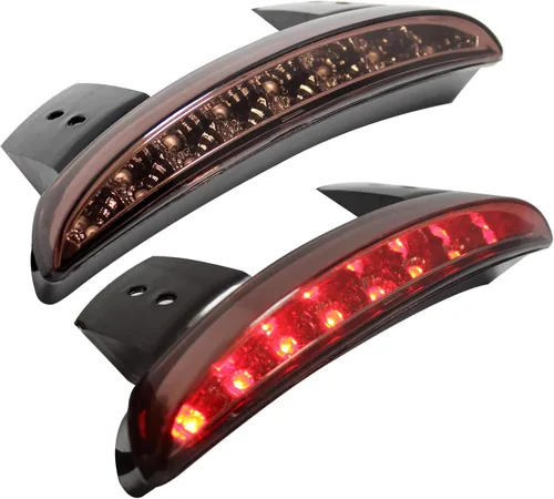 Miniatura 4 de MISS MOLY Señales de Giro LED Rojas para Motocicleta Luz Trasera Cafe Racer Parachoques Trasero Borde Freno Lente ahumado