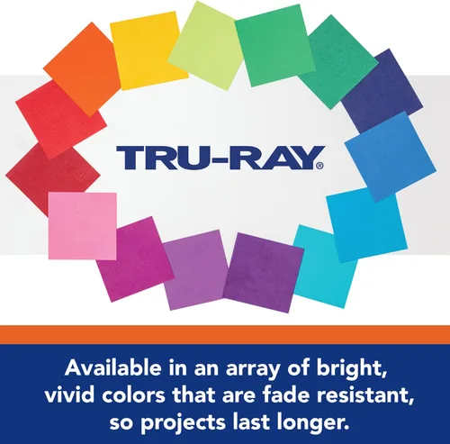 Miniatura 4 de Tru-Ray - Papel de construcción pesado, colores surtidos geniales, 9 x 12 pulgadas, 50 hojas (102942)