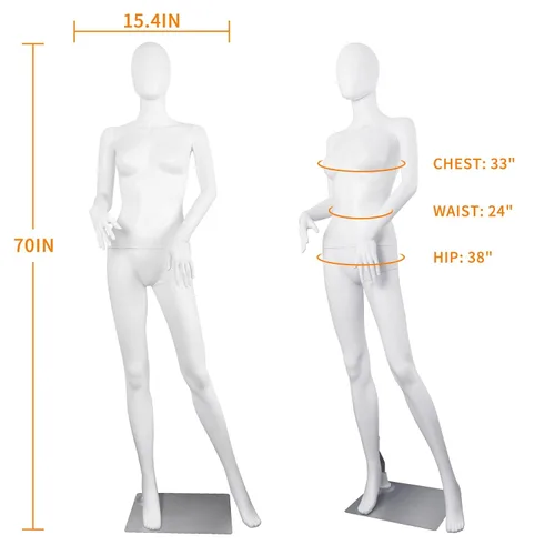 Miniatura 2 de Maniquí femenino de cuerpo completo maniquí torso vestido forma de vestido de costura modelo 70 pulgadas vestido ajustable maniquíes forma de ropa