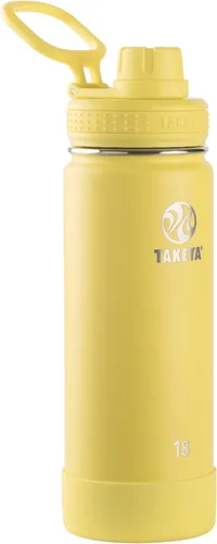 Miniatura 14 de Takeya Actives - Botella de agua de acero inoxidable, con aislamiento térmico y tapa de boquilla, capacidad de 24 onzas, color azul piedra Piedra