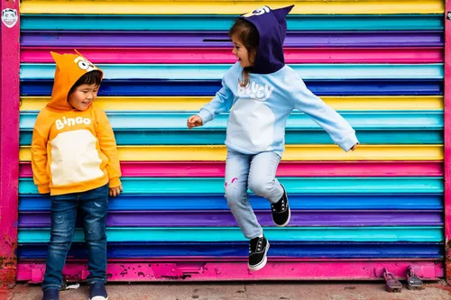 Miniatura 5 de Bluey Bingo Dad Mom Fleece Matching Family Cosplay Pullover Hoodie Infant to Little Kid