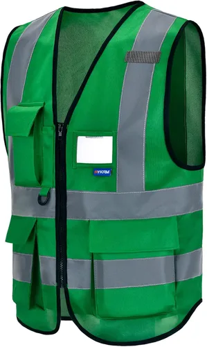 Miniatura 6 de A-SAFETY chaleco de construcción verde grande y alto 4XL 5XL
