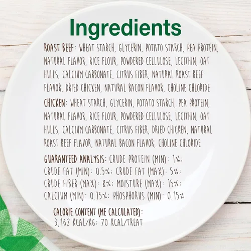 Miniatura 6 de Nylabone Healthy Edibles Masticables Naturales para Perros Golosinas Masticables de Larga Duración para Perros, Sabor a Carne Asada y Pollo
