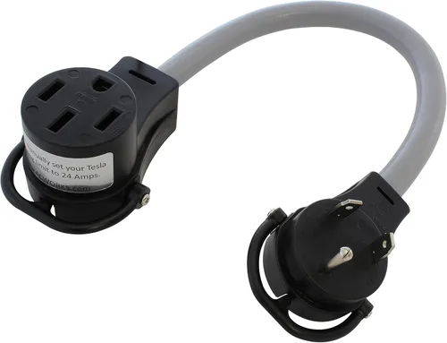Miniatura 15 de AC WORKS Adaptador de Carga para Vehículo Eléctrico para Uso en Tesla (Unidad de 30A 250V CA de 6-30 para Tesla)