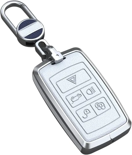 Miniatura 10 de ontto Funda para llavero Land Rover de piel antiarañazos, protección completa para Defender Discovery Sport Fit para Jaguar Negro Tipo A-Negro