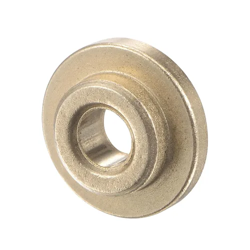 Miniatura 4 de uxcell Flange Sleeve Bearings 4mm Bore 8mm OD 4mm Length 12mm Flange Dia 2mm Flange Thickness Sintered Bronze Self-Lubricating Bushing 4pcs