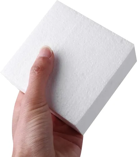 Miniatura 3 de AMZQNART 8 paquetes de bloques de espuma para manualidades, bloques cuadrados de espuma de poliestireno de 4x4x2 para escultura artística, arreglos