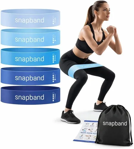 Juego de bandas de resistencia para terapia física y entrenamiento de fuerza, 5 niveles (extra ligeras a extra pesadas), bandas de ejercicio