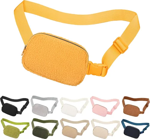 Miniatura 102 de Riñonera cruzada para mujeres y hombres, bolsa para cinturón para senderismo con correa ajustable, riñonera para correr, entrenamiento, deportes