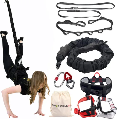Miniatura 8 de PRIOR FITNESS Juego de Fitness Bungee Yoga Cuerda de Bungee Resistencia Cuerda de Aire Baile Ejercicio Fitness Equipo de Entrenamiento Profesional