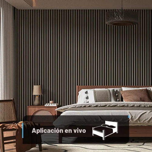 Miniatura 2 de Art3d Paquete de 2 paneles acústicos de madera de 108" x 12" para pared, paneles de listones de madera insonorizados para pared y techo, paneles