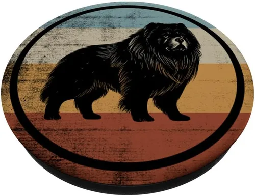 Miniatura 2 de PopSockets retro vintage con gráficos Chow Chow Dog PopSockets intercambiables PopGrip