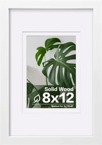 Miniatura 254 de Egofine - Portarretratos de 4 x 6 pulgadas, de madera maciza con plexiglás, para fotos de 3.5 x 5 con paspartú o de 4 x 6 sin paspartú, para colocar