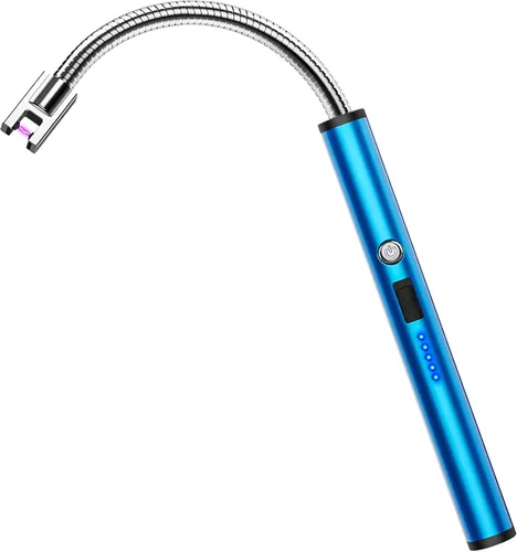 Miniatura 15 de RONXS Encendedores de velas, encendedor eléctrico largo recargable USB con pantalla de batería LED, encendedor de arco de plasma de cuello flexible