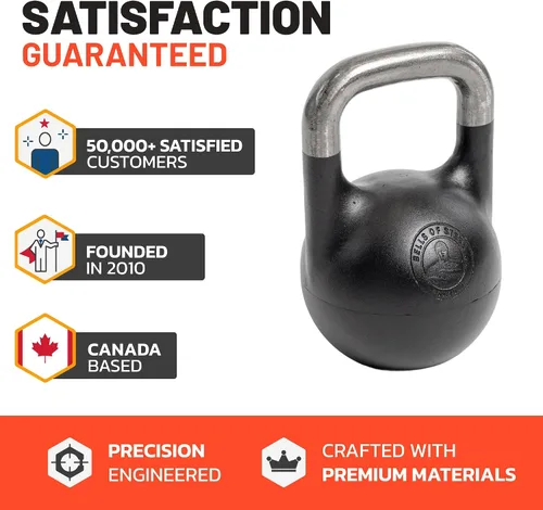 Miniatura 8 de Adjustable Kettlebell 6-12kg [Bells of Steel] Kettle Bell Weight Set, Steel Shell, Internally-Loaded for Full Body Workouts, Competition Standard