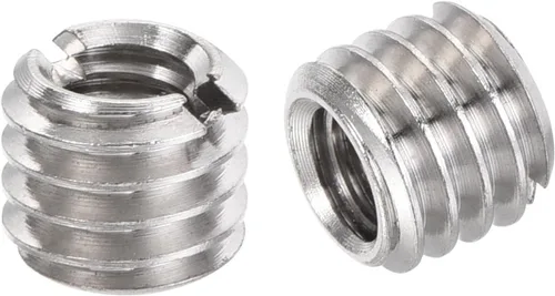 Miniatura 3 de uxcell Adaptador de tornillo de conversión macho de 1/4" hembra a 3/8" de altura de 0.31 pulgadas para trípode de cámara de acero de aleación