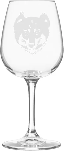 Miniatura 429 de Copa de vino de 12.75 onzas con diseño de perro grabado