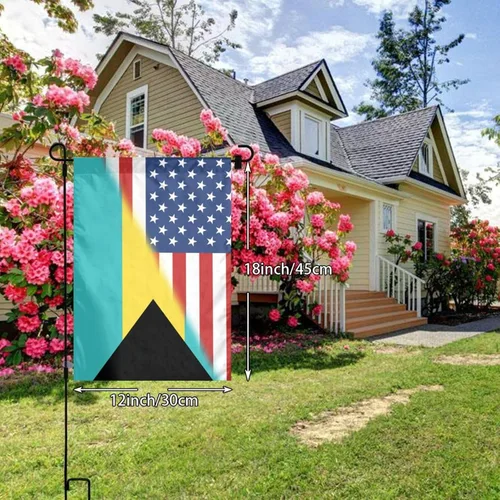 Miniatura 6 de Bandera de las Bahamas de Estados Unidos para el jardín, 12 x 18 pulgadas, pancartas verticales, cartel de doble cara para decoración del hogar