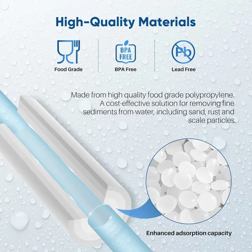 Miniatura 7 de PUREPLUS 1 Micron 10" x 4.5" Whole House Sediment Home Water Filter Replacement Cartridge for RFC-BBSA, HD-950, WFHD13001B, W15-PR, GXWH30C