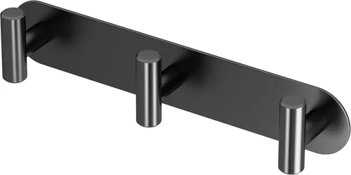 Miniatura 5 de Gatco 1292B Latitude II - Gancho triple para bata de baño con 3 ganchos, gancho montado en la pared para toallas y batas de baño, 11 pulgadas