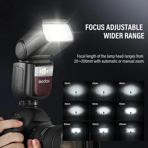 Miniatura 4 de Godox Flash V860III-C para cámaras Canon, flash automático TTL con batería recargable de iones de litio, 480 tomas de potencia completa, HSS