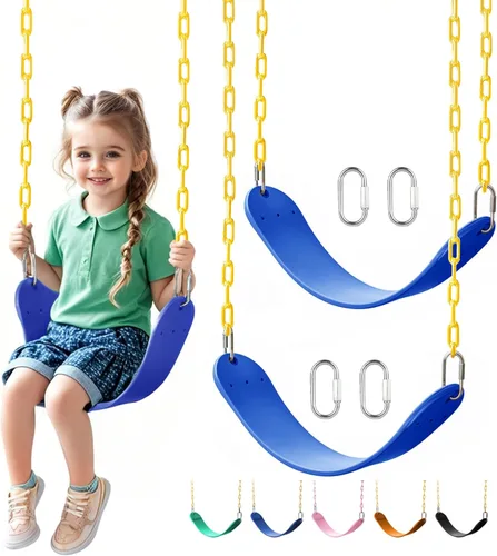 Miniatura 12 de Asiento de columpio resistente, cadenas de 66" resistentes a la oxidación con sección recubierta de PPC de 30", accesorio de repuesto